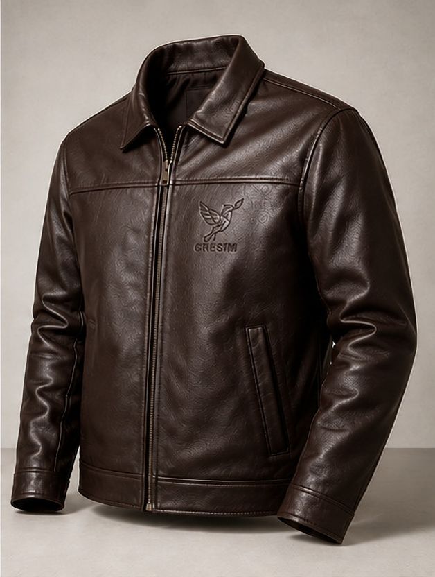 Elite Fame Men Solid Leather Jacket - Image 10
