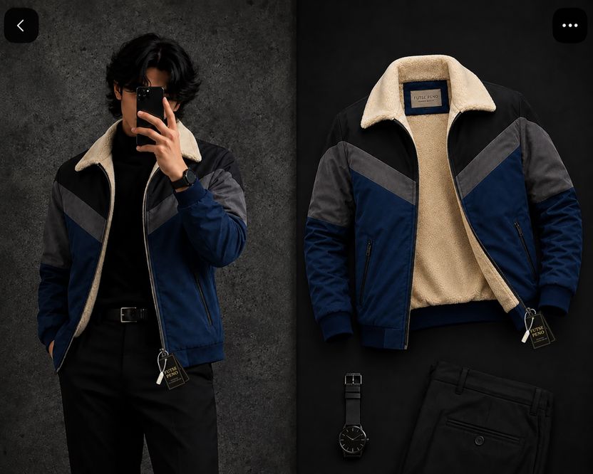 FUTSE PENO Men Solid Casual Jacket - Image 5