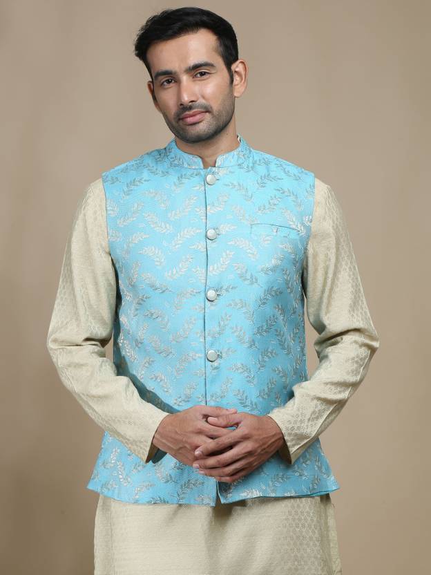 Filori Men Self Design Ethnic Jacket