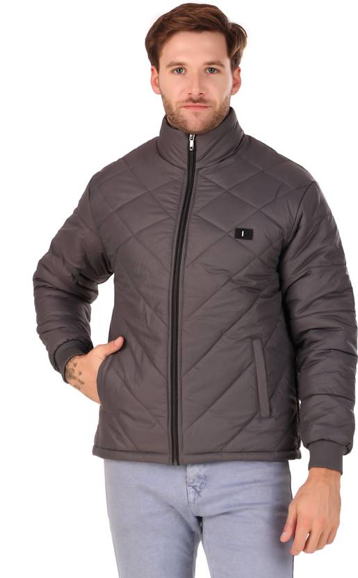 Men Solid Quilted Jacket