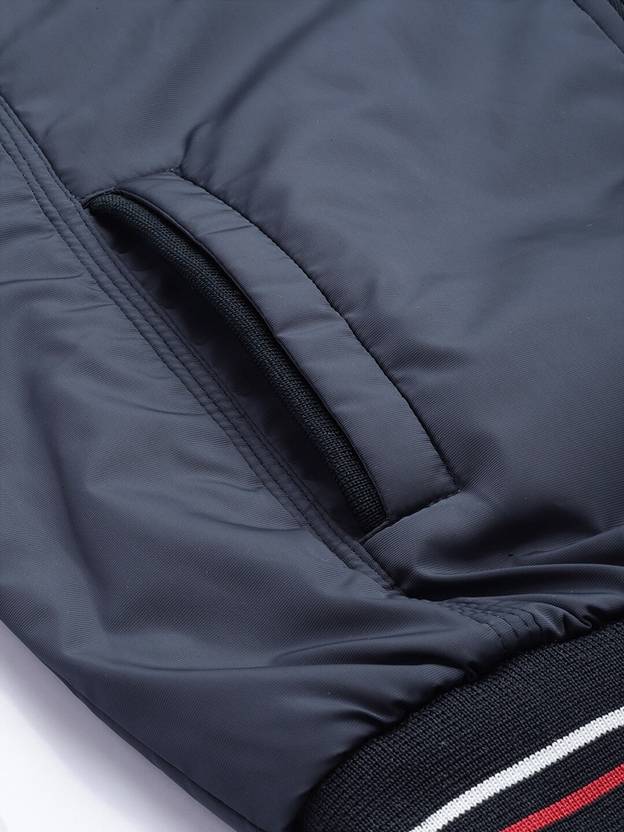 Men Solid Bomber Jacket