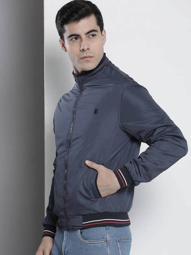 Men Solid Bomber Jacket