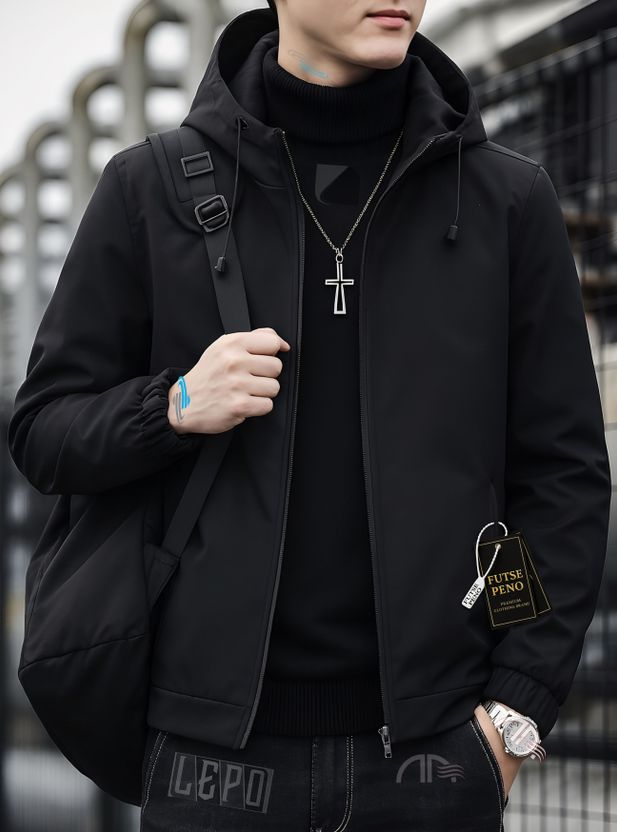 FUTSE PENO Men Solid Casual Jacket - Image 3