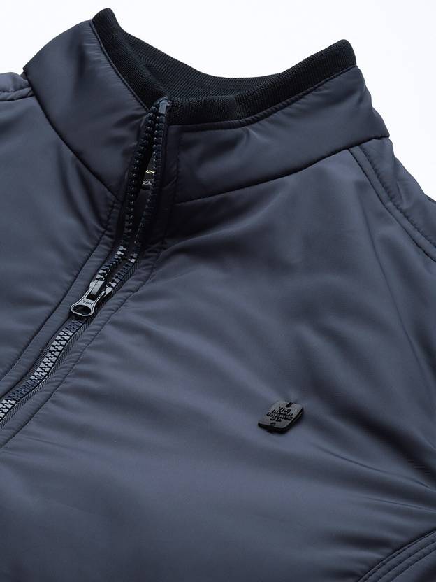 Men Solid Bomber Jacket