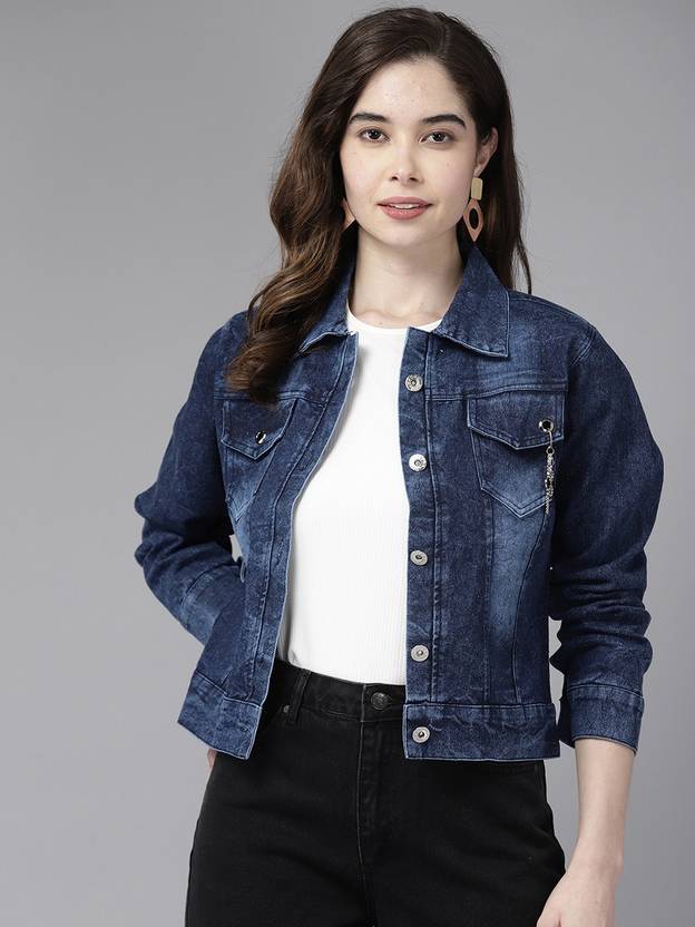 Sangria Women Solid Denim Jacket