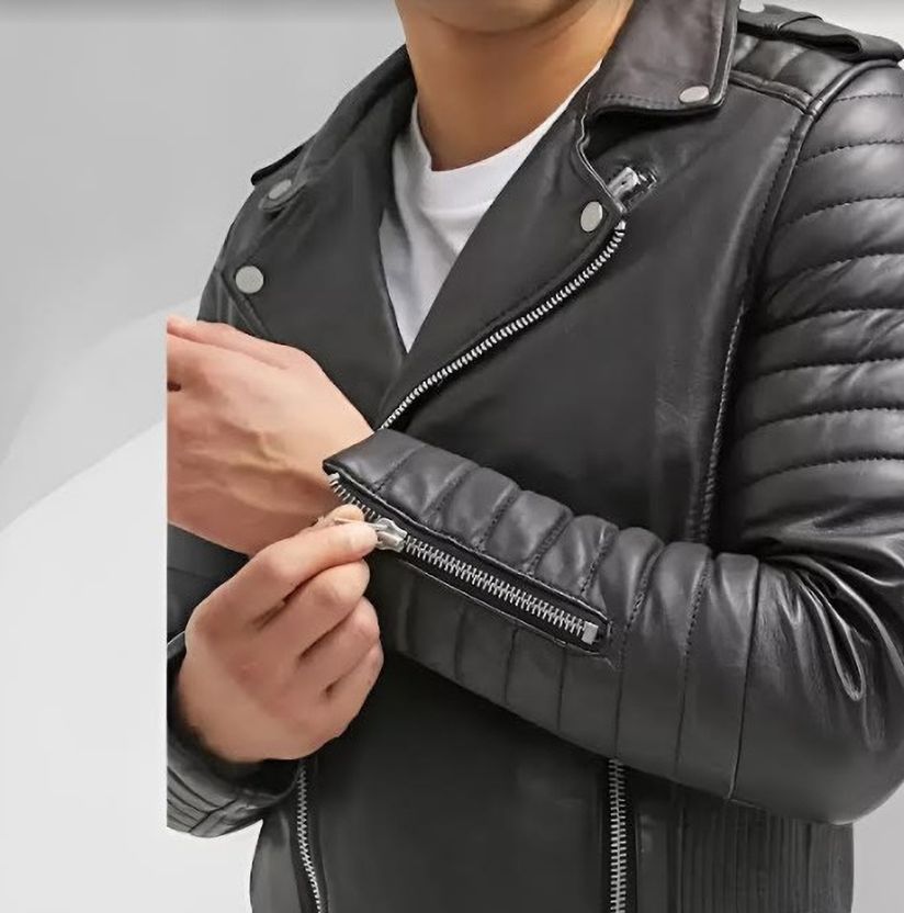 MD Retail Men Solid Biker Jacket - Image 3