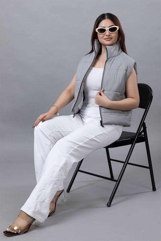 BAYSTREET Sleeveless Solid Women Jacket