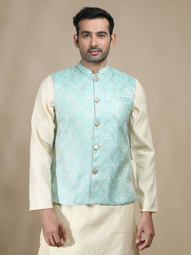 Filori Men Self Design Ethnic Jacket