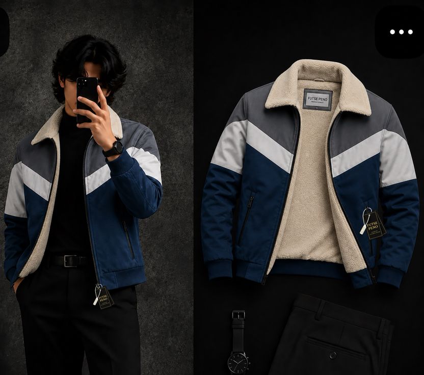 FUTSE PENO Men Solid Casual Jacket - Image 8