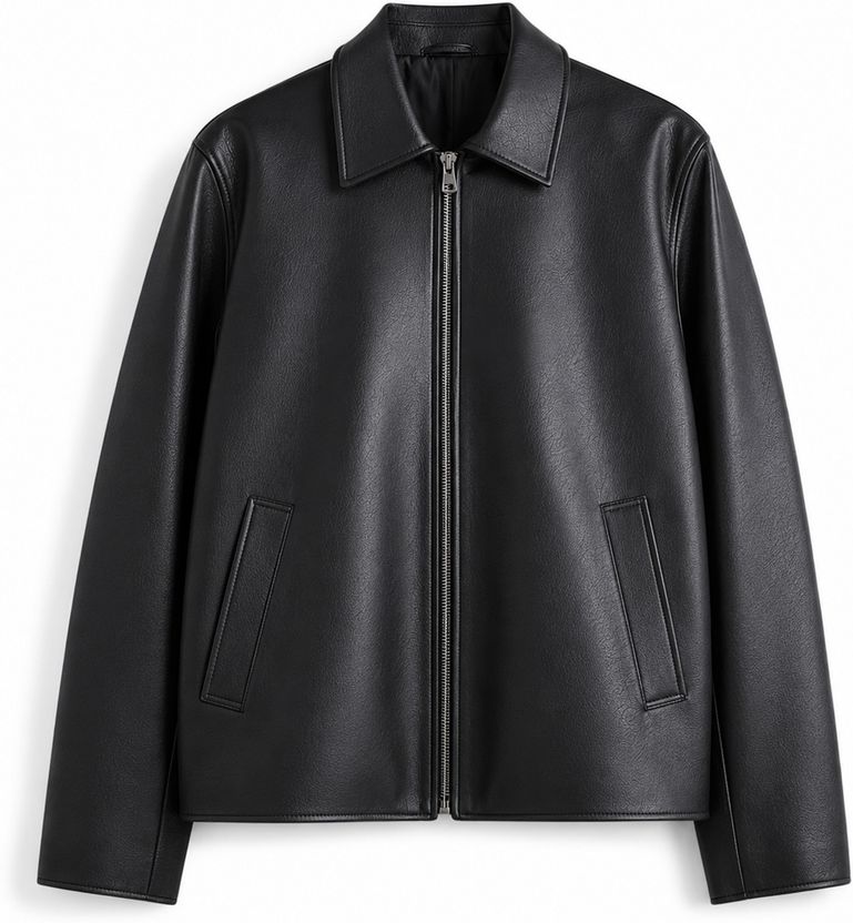 Onestreet Men Solid Leather Jacket - Image 10
