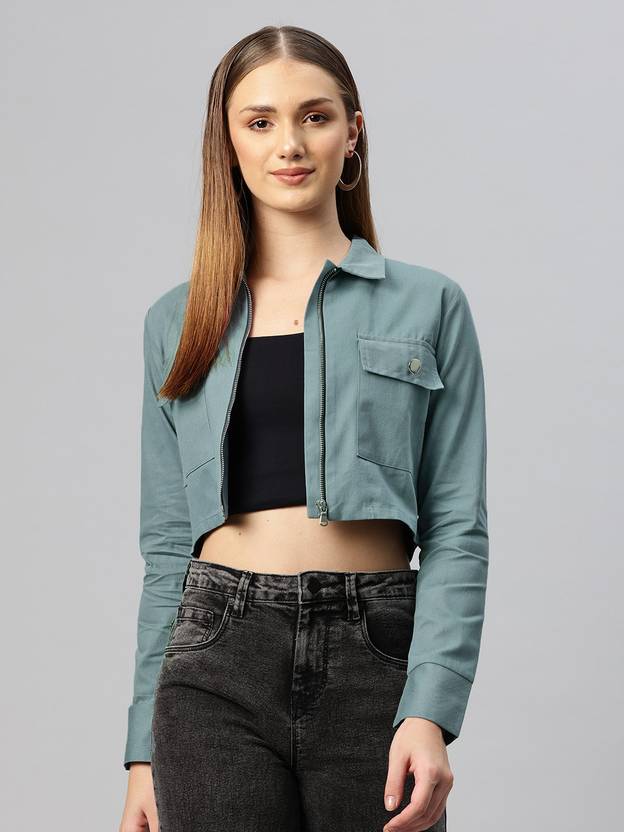 Popnetic Women Solid Casual Jacket