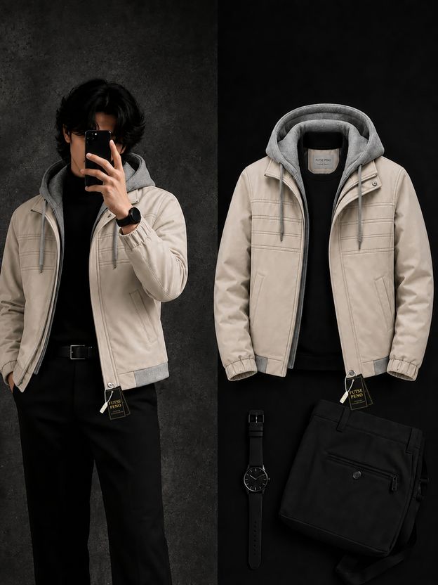 FUTSE PENO Full Sleeve Solid Men Jacket - Image 1