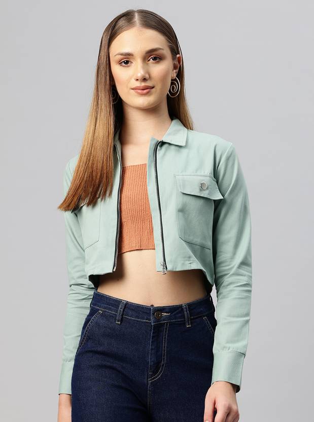 Popnetic Women Solid Casual Jacket