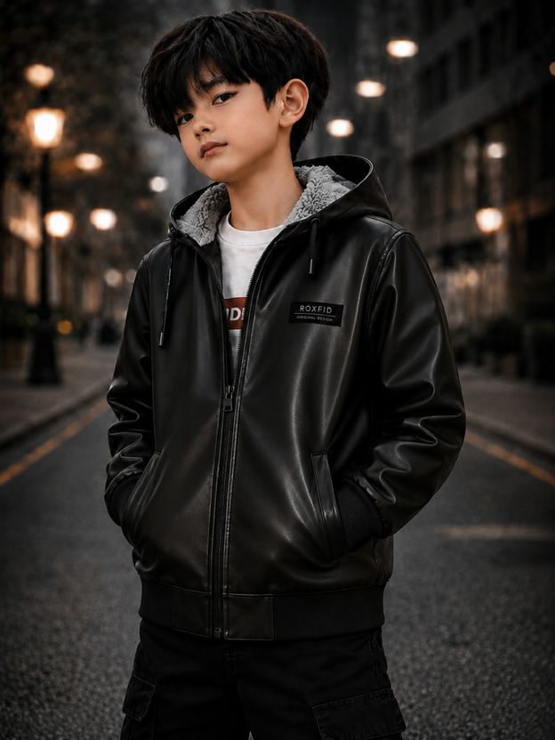 ROXFID Boys Solid Casual Jacket - Image 1