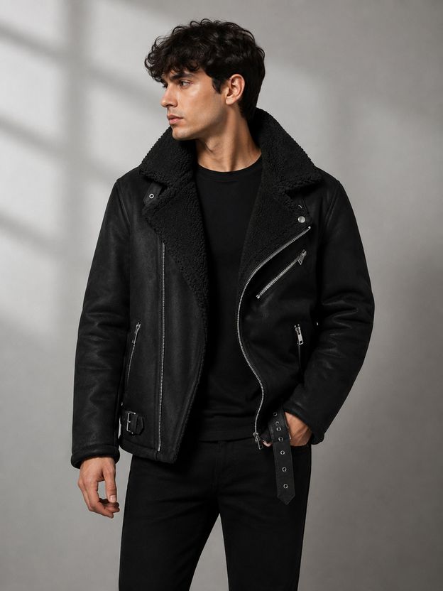 ExoticStudio Men Solid Biker/Riding Jacket - Image 2