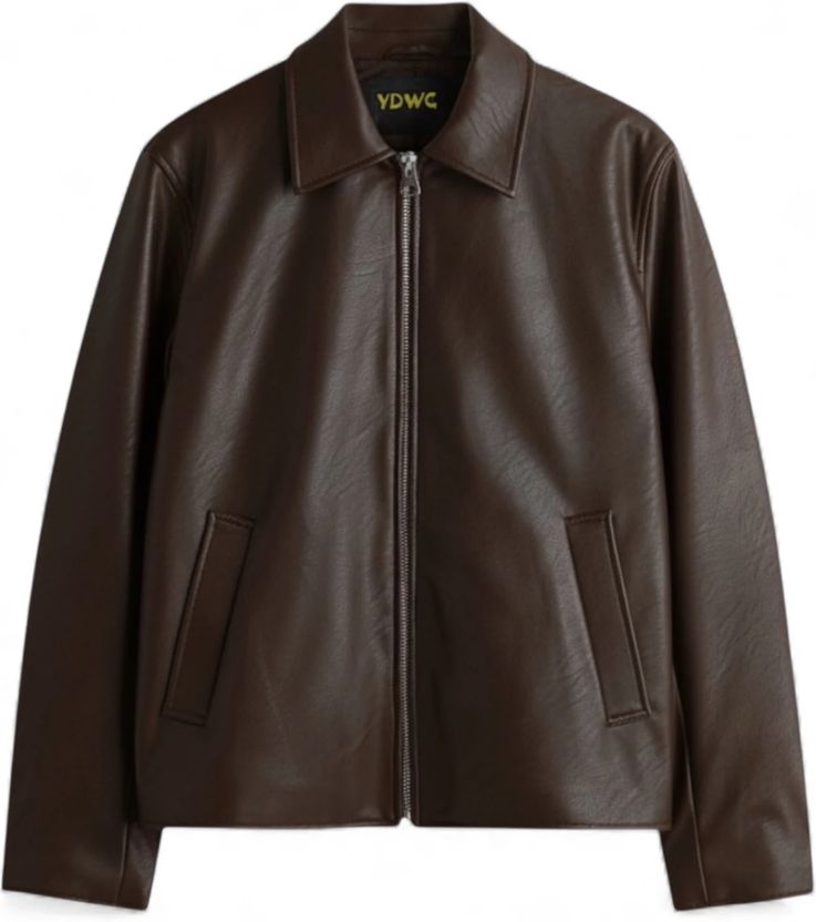 Zaraa Men Solid Leather Jacket - Image 5