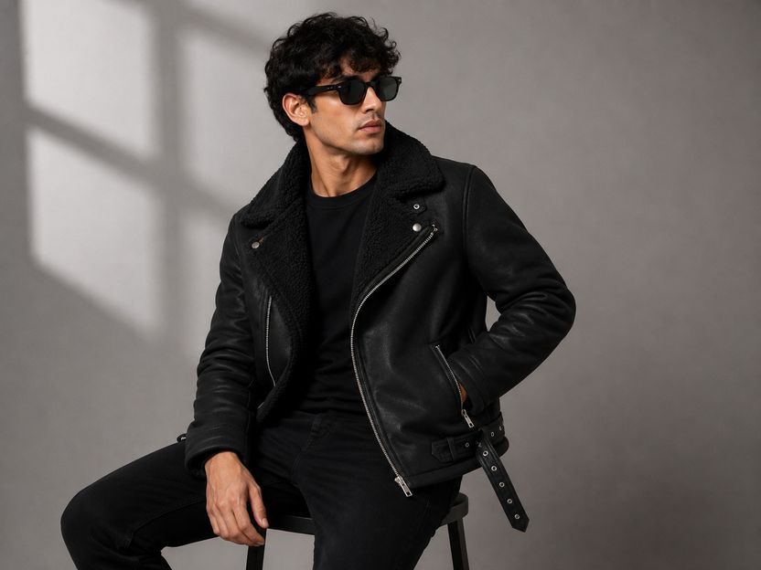 ExoticStudio Men Solid Biker/Riding Jacket - Image 5