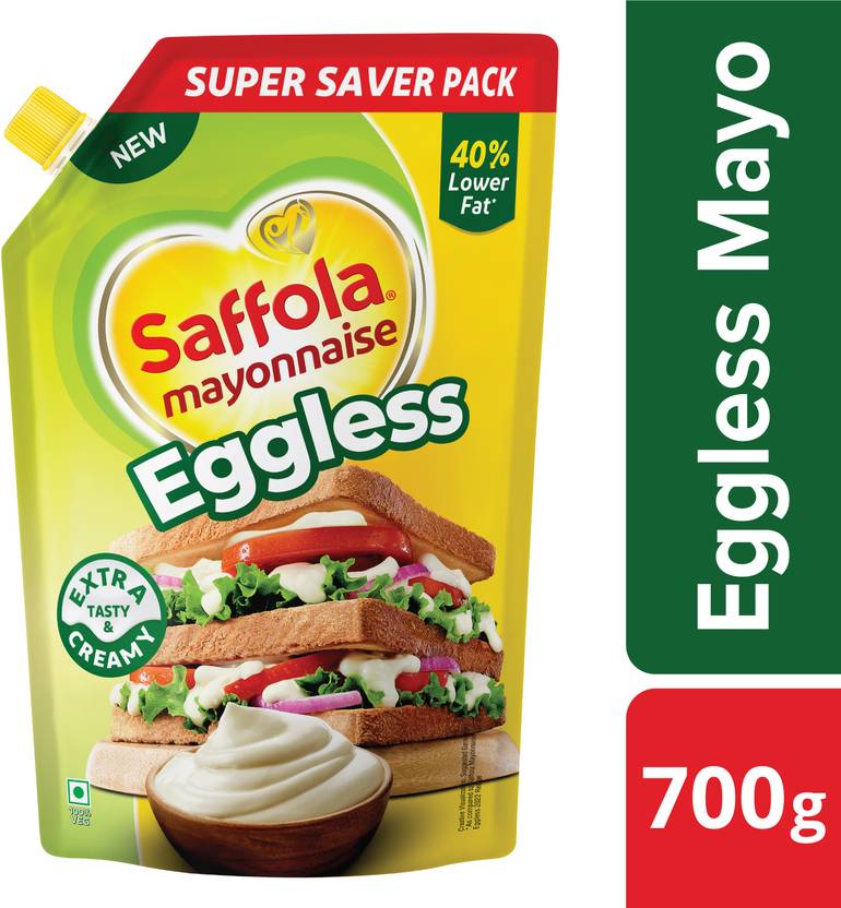 Saffola Mayonnaise EgglessExtra Creamy&Tastyfor sandwich,wraps,pastas