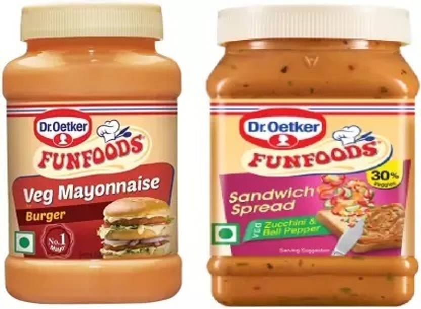 FUNFOODS VEG. MAYONNAISE BURGER + ZUCCHINI & BELL PEPPER 250 g Price in