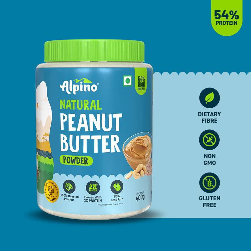 ALPINO Natural Peanut Butter Powder 400 g Price in India Buy ALPINO