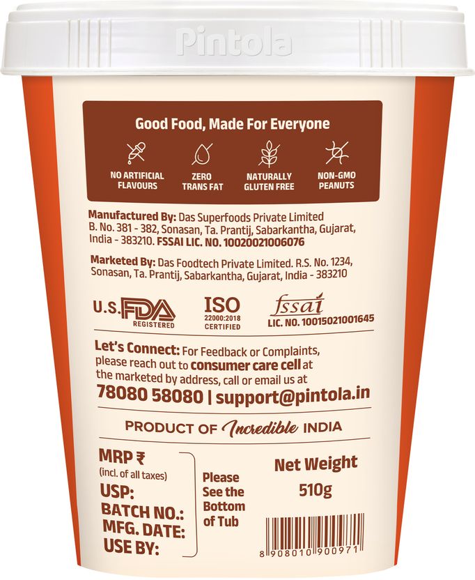 Pintola Dark Chocolate Crunchy Peanut Butter 510g - Image 9