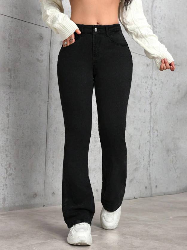 KOTTY Boot-Leg Women Black Jeans