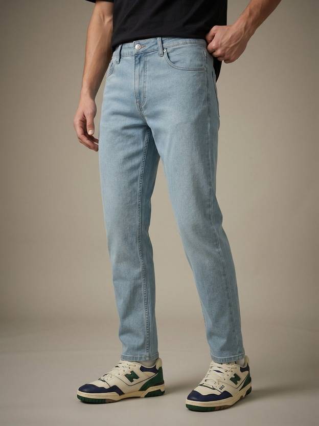 Glitchez Men Slim Mid Rise Blue Jeans