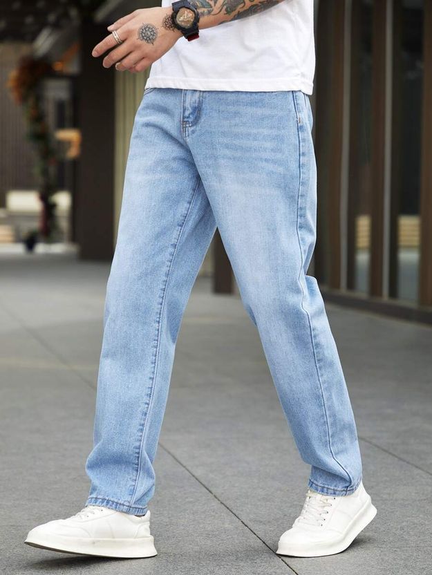 KD KRSNA OF DENIM Men Light Blue Jeans - Image 3