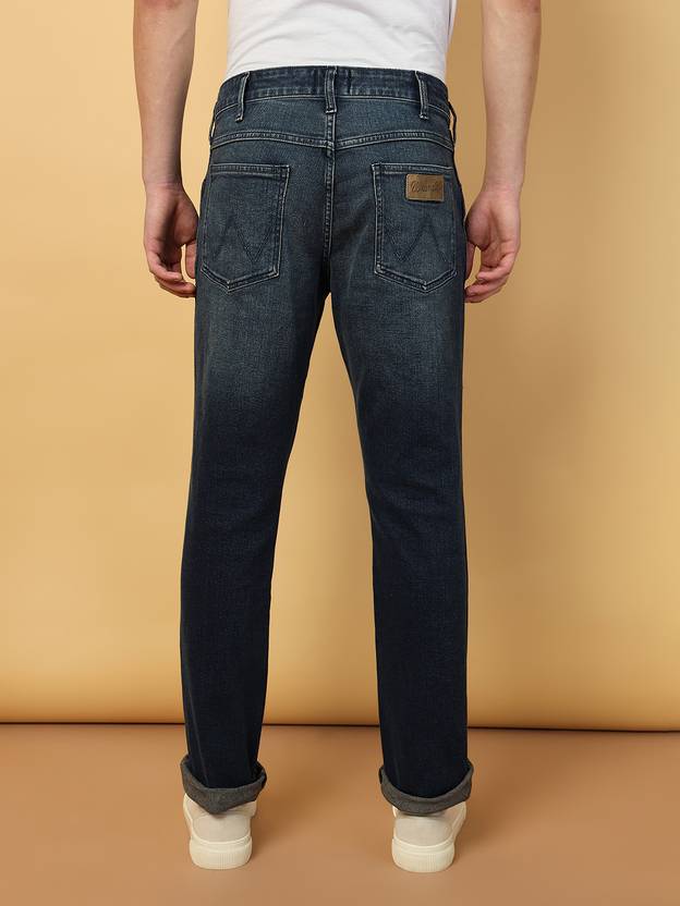 wrangler regular men dark blue jeans
