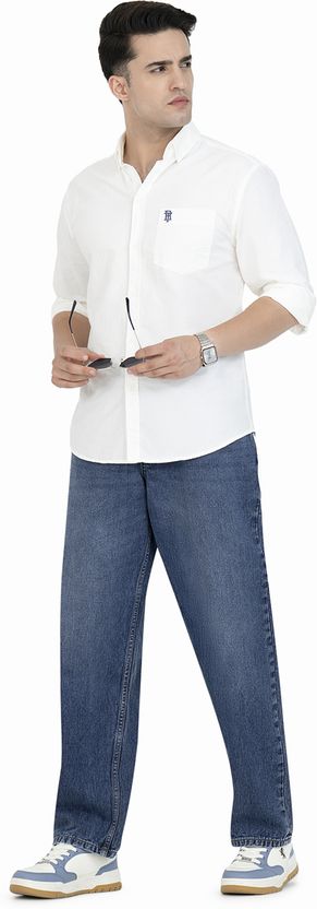 RED TAPE Men Loose Fit Mid Rise Blue Jeans - Image 4