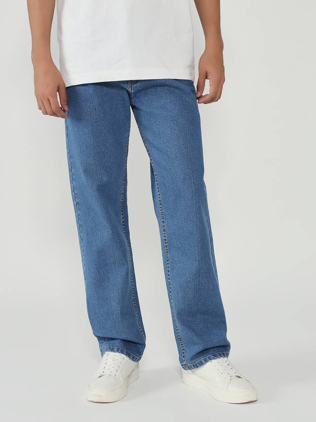 UNITED DENIM Men Relaxed Fit Mid Rise Light Blue Jeans