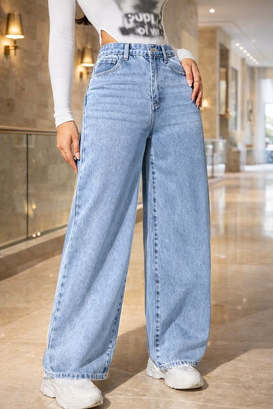 flying girls Women Relaxed Fit High Rise Grey Jeans - Image 10