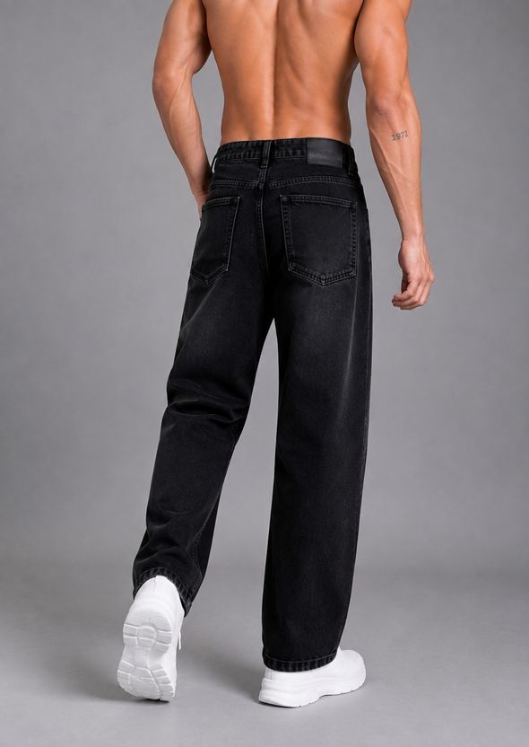 DenSHAH Men Straight Fit Mid Rise Black Jeans - Image 2