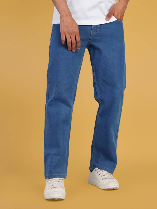 Wanted Men Straight Fit Mid Rise Blue Jeans