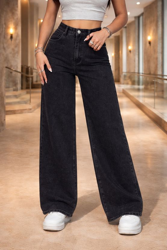 flying girls Women Relaxed Fit High Rise Grey Jeans - Image 7
