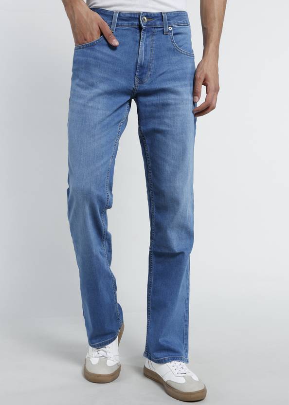 Spykar Men Boot-Leg Mid Rise Blue Jeans