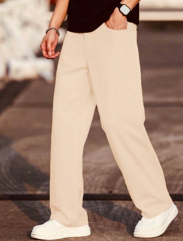 DASHING FIT Men Beige Mid Rise Jeans - Image 4