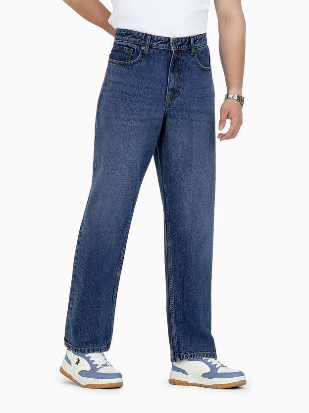 RED TAPE Men Loose Fit Mid Rise Blue Jeans - Image 5