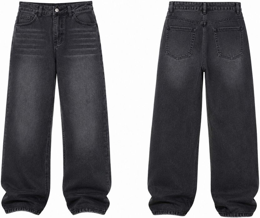 sanedi Baggy Fit Men Black Jeans - Image 8