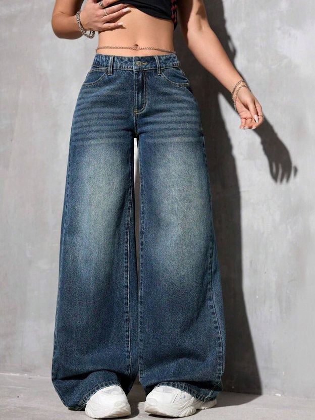 HUNTER & HAYES Women Loose Fit High Rise Blue Jeans - Image 6