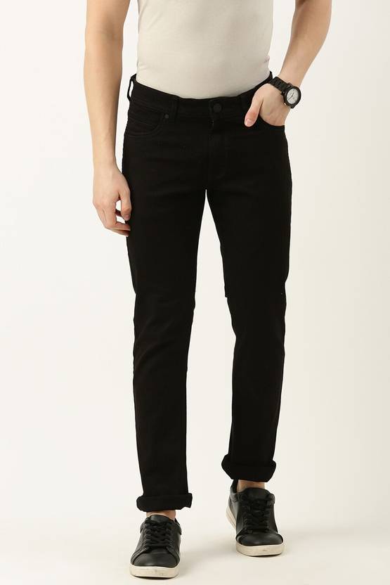 PETER ENGLAND Tapered Fit Men Black Jeans Buy PETER ENGLAND Tapered Fit Men Black Jeans Online
