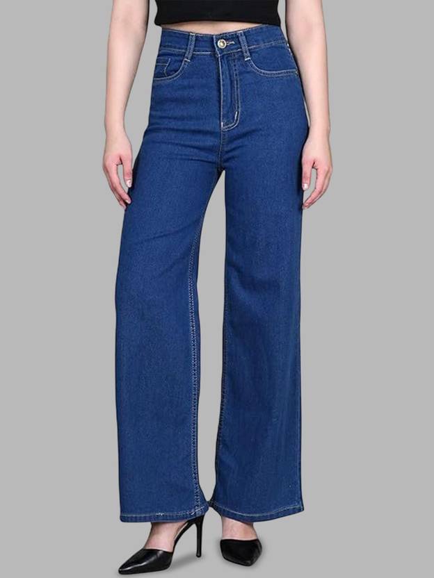 AngelFab Flared Women Blue Jeans