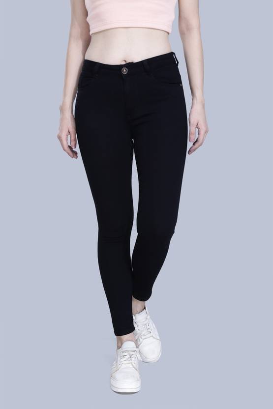 FCK-3 Women Skinny High Rise Black Jeans