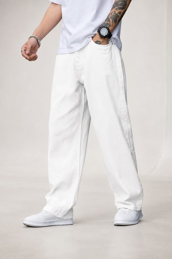 STARVIELLE Men White Mid Rise Relaxed Fit Jeans - Image 1