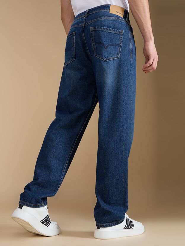 Pepe Jeans Men Relaxed Fit Mid Rise Blue Jeans - Image 6