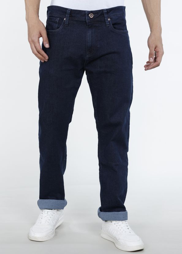 DENWOX Men Straight Fit Mid Rise Dark Blue Jeans - Image 10
