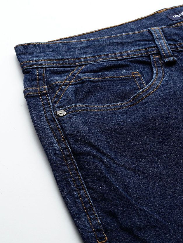 Roadster Men Straight Fit Mid Rise Blue Jeans - Image 6