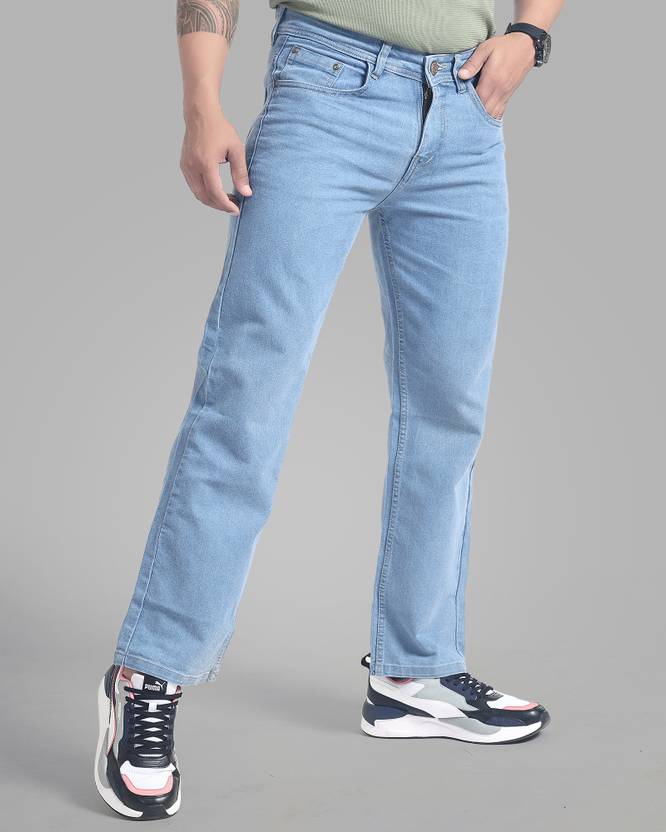 Wanted Men Straight Fit Mid Rise Light Blue Jeans