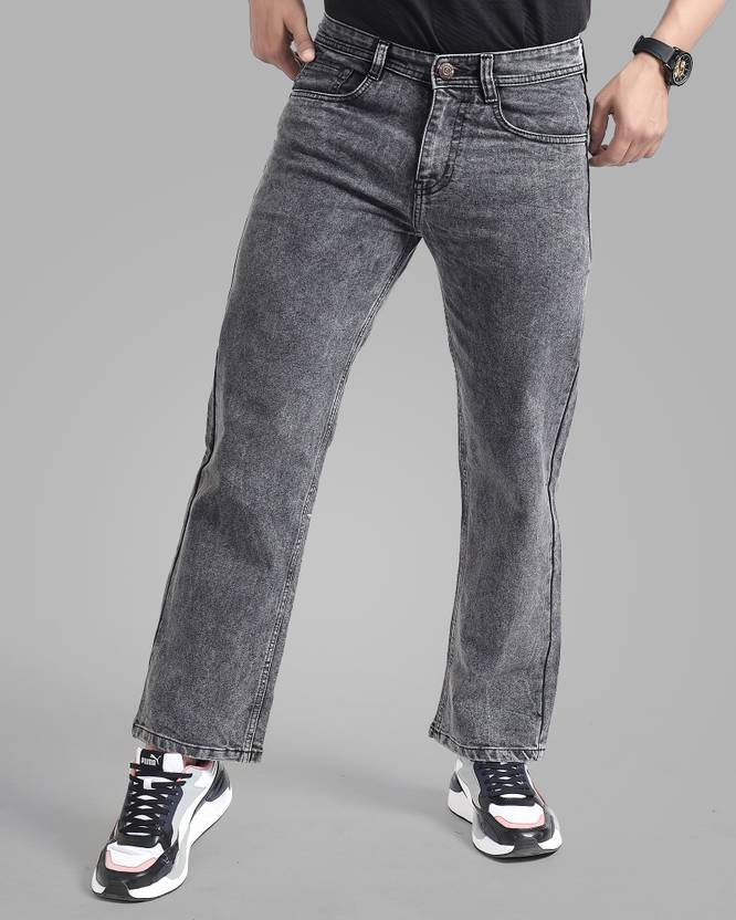 Wanted Men Straight Fit Mid Rise Grey Jeans