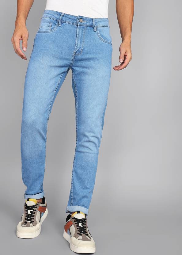 METRONAUT Men Skinny Mid Rise Light Blue Jeans